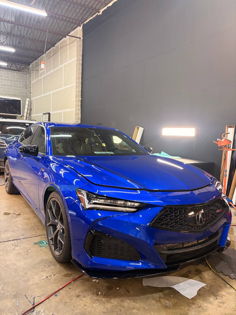 Acura Integra Type S 2023 - Full Front PPF + Ceramic Coating at Skyline Custom Shop in Chantilly, VA