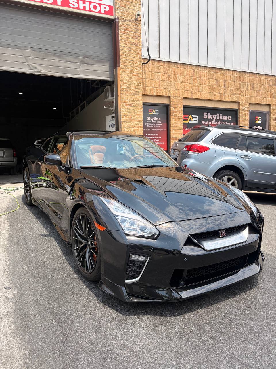 Nissan GT-R 2021 - Full Front PPF + Ceramic Coating at Skyline Custom Shop in Chantilly, VA
