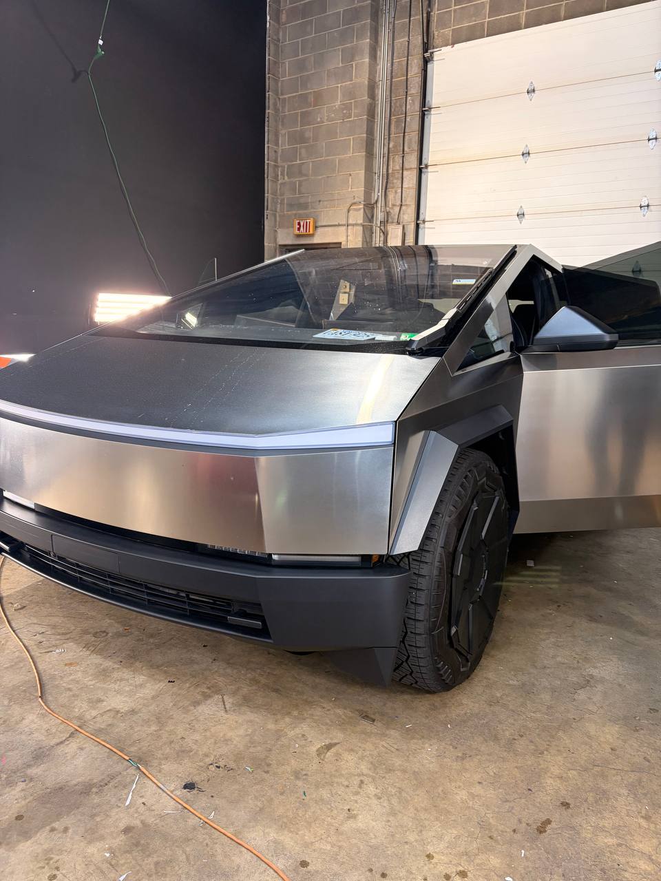Tesla Cybertruck - Full Front PPF + Ceramic Coating at Skyline Custom Shop in Chantilly, VA